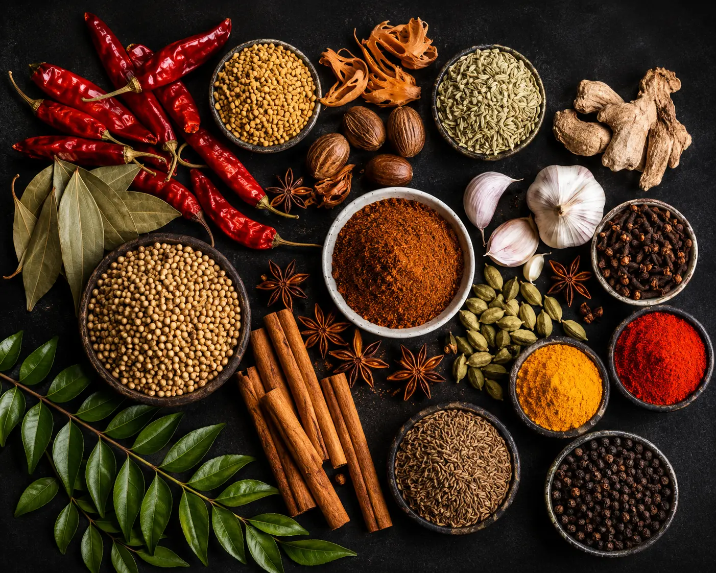 Authentic Indian whole spices cleaned and graded for export